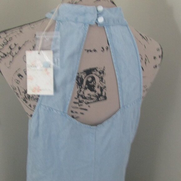 Living Doll Dress Juniors 1 Blue Boho Floral - Picture 11 of 12